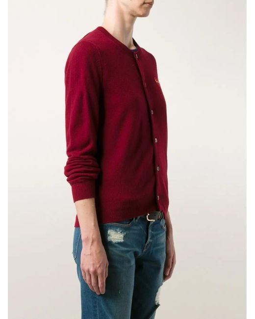 COMME DES GARÇONS PLAY Red Basic Cardigan
