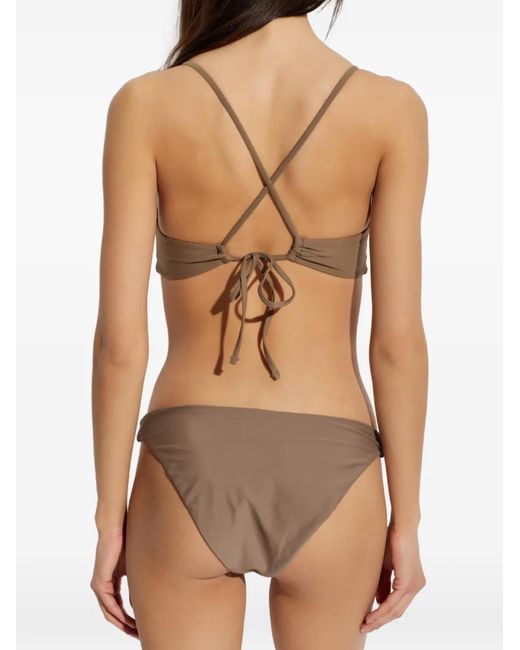 Rethinkit Studios Brown Tie-Fastening Bikini Top