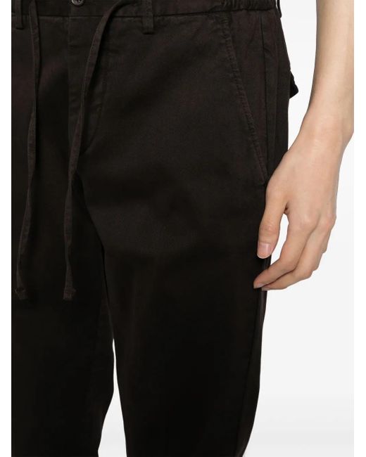 Corneliani Black Drawstring Tapered Trousers for men