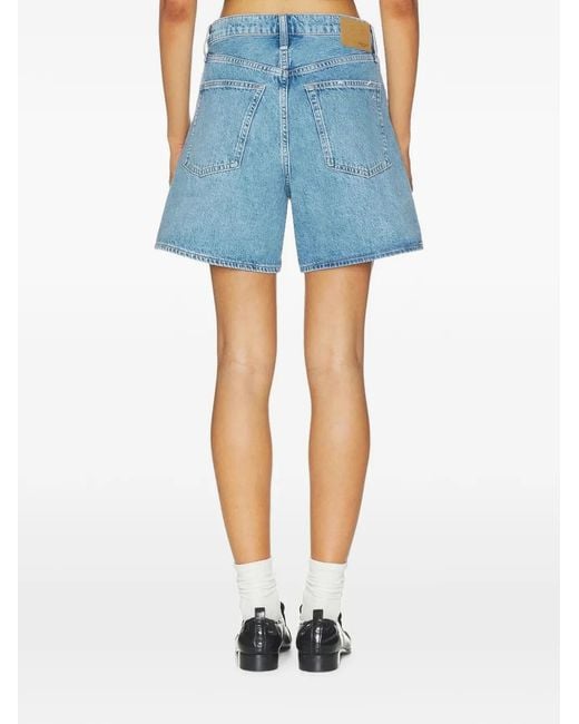 Rag & Bone Blue Kaia Denim Knee-Length Shorts