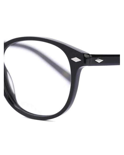 Lesca Black Brille Mit Eckigem Gestell