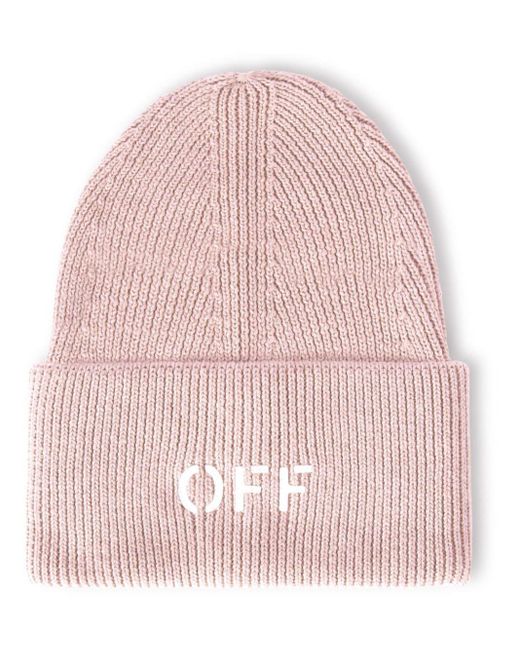 Off-White c/o Virgil Abloh Pink Off Stamp Loose Beanie