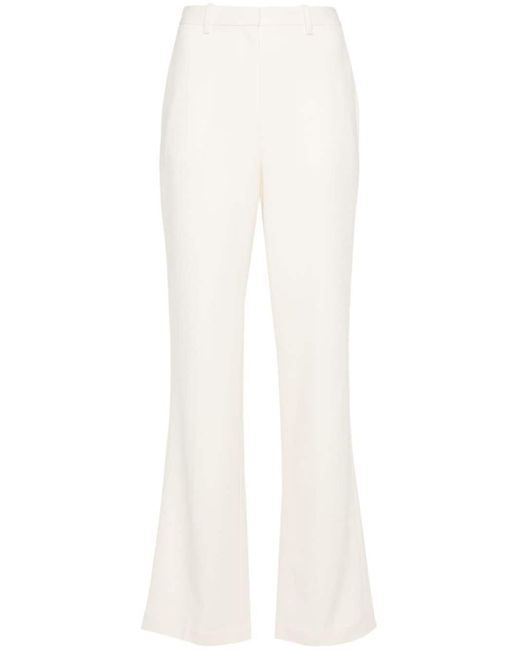 Theory White Pressed-Crease Trousers