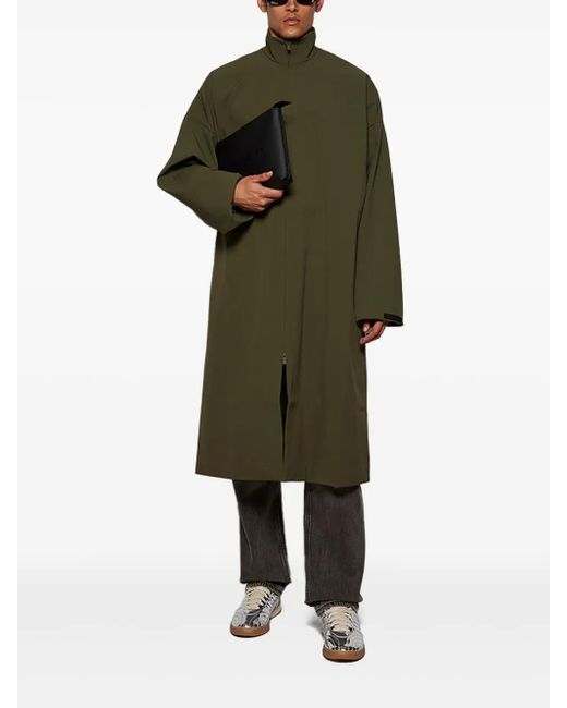 Fear Of God Green Single-Breasted Trench Coat for men