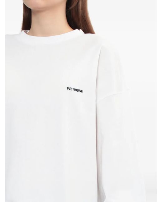 we11done エンブロイダリー ロングtシャツ White