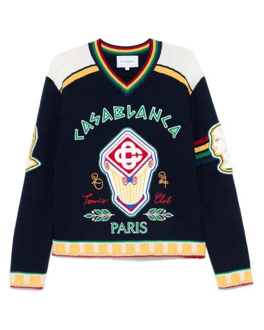 Casablanca Blue Fraternity Sweater for men