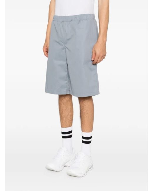 Rier Gray Elasticated Cotton Bermuda Shorts for men
