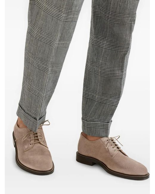 Brunello Cucinelli Brown Leather Brogues for men