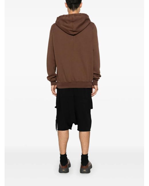 Rick Owens Brown Zip-Up Hoodie for men