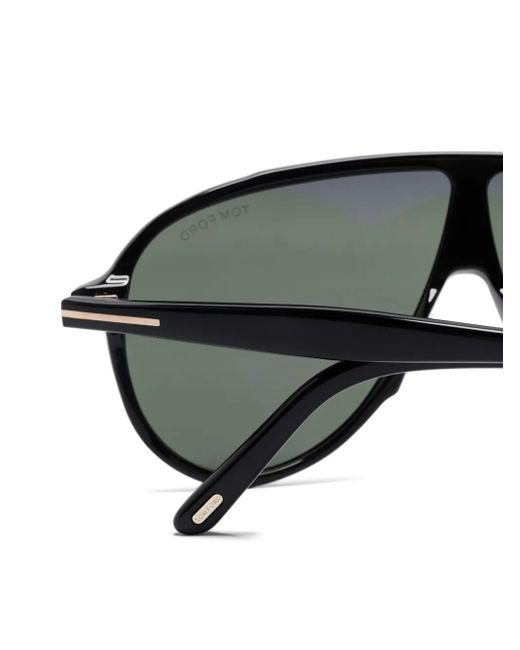 Tom Ford Gray Pilot-Frame Sunglasses