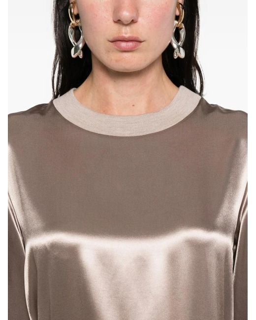 Peserico Pink Satin Midi Dress