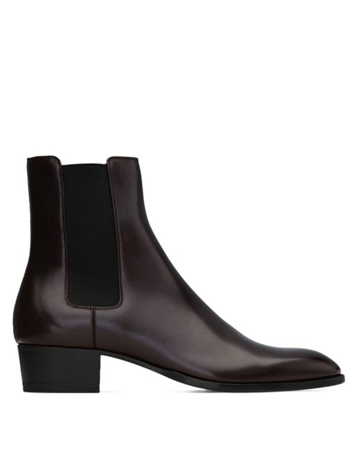 Saint Laurent Black "Chelsa" Boots for men