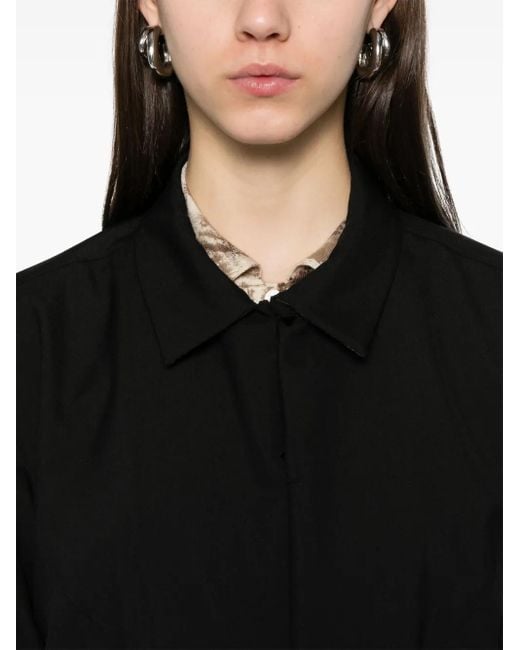 Sacai Black Short-Sleeves Shirt