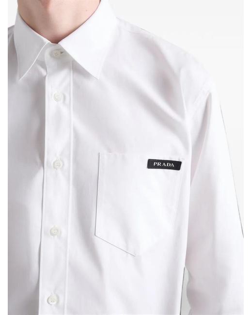 Prada White Cotton Shirt for men