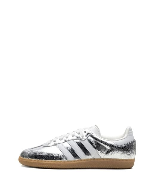 Adidas Samba Og "silver Metallic Cracked Leather" スニーカー White