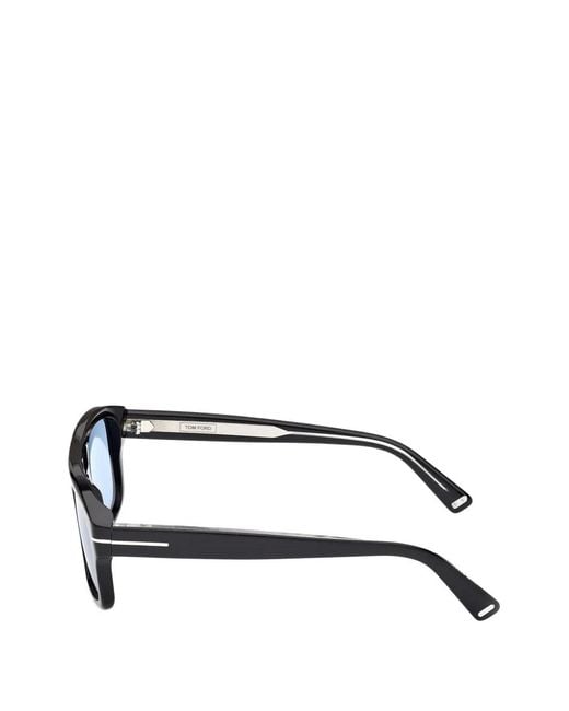 Tom Ford Blue Rectangle-Frame Sunglasses for men