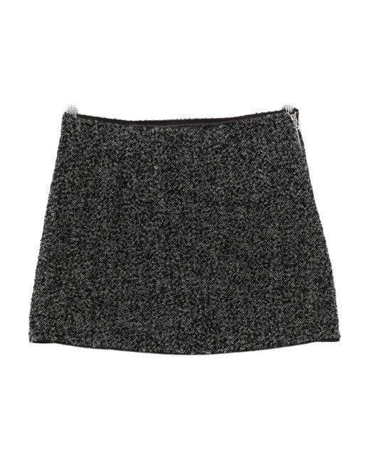 ROTATE BIRGER CHRISTENSEN Black Bouclé Mini Skirt