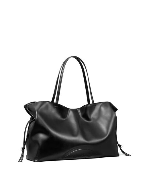 Tory Burch Black Ella Drawstring Tote Bag