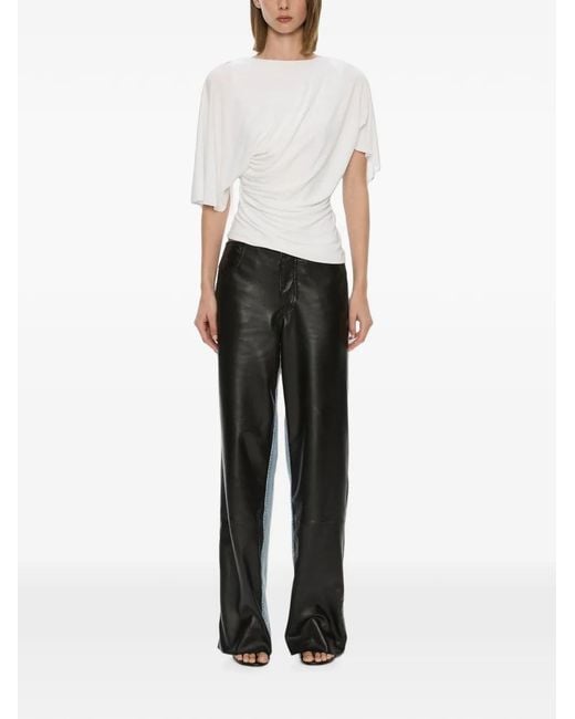 Christopher Esber White Ruched Open-Back Top
