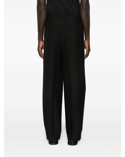 Jil Sander Black Pantalon À Taille Ceinturée for men