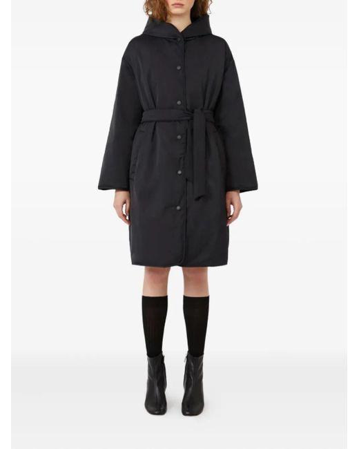 Weekend by Maxmara Black Hooded Belted Coat