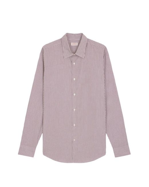 Fursac Purple Striped Long-Sleeve Shirt for men