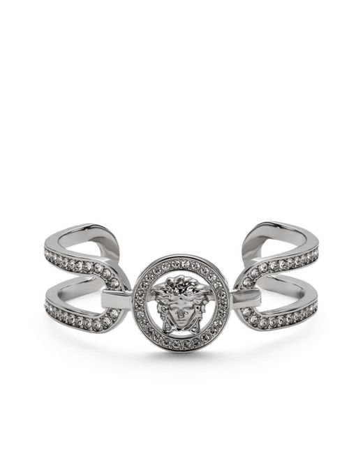 Versace Metallic Medusa '95 Crystal-embellished Cuff Bracelet