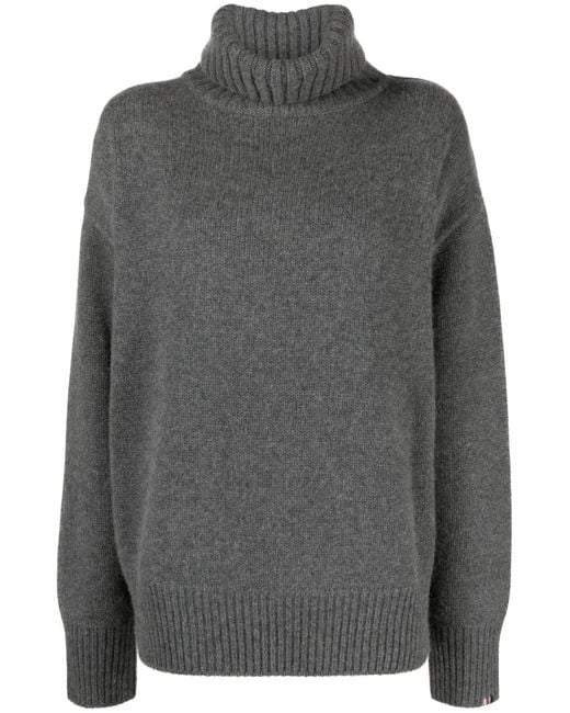 Extreme Cashmere Gray Pull En Cachemire À Col Roulé