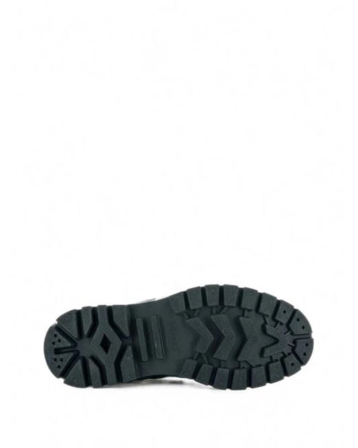 Palladium Blue Pallashock Lace-Up Ridged-Sole Boots for men