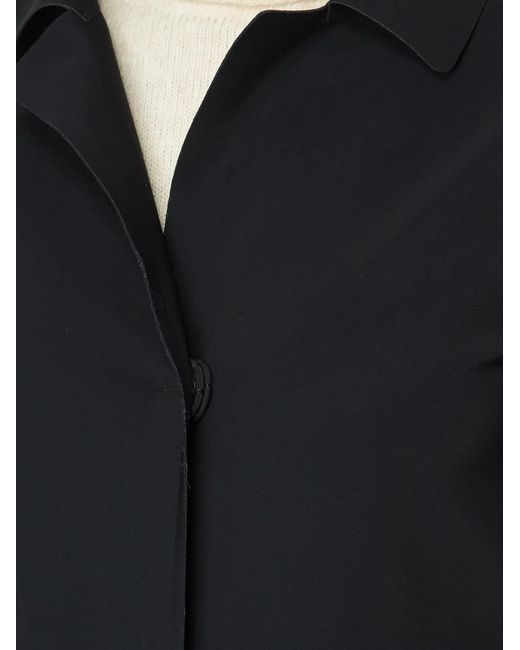 Herno Black Plain Car Coat