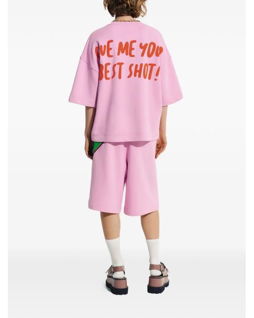 Essentiel Antwerp Pink Peanuts Snoopy Patch Shorts