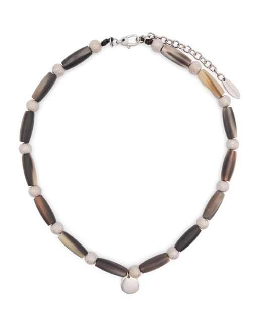 Collana Con Perline di Brunello Cucinelli in White