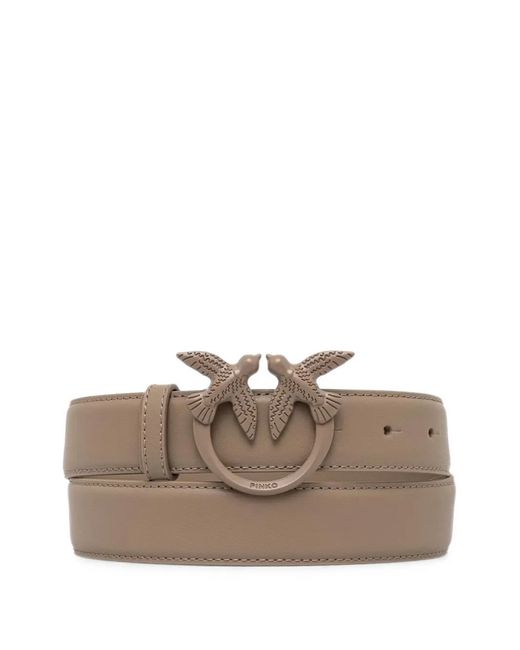 Pinko Brown Colored-Buckle Leather Belt
