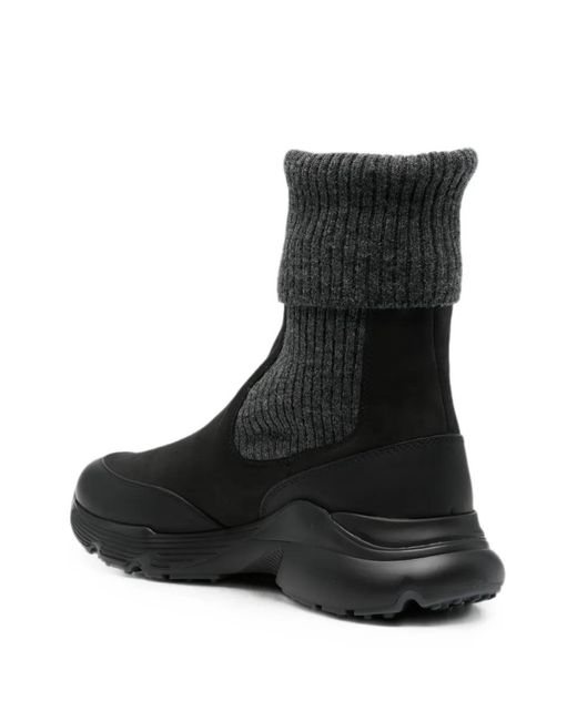 Tod's Black Round-Toe Boots