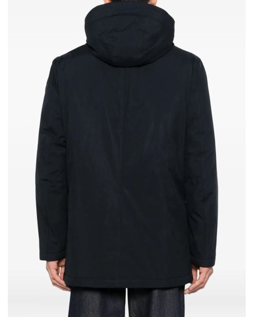 Blauer Blue Hooded Button-Fastening Jacket for men