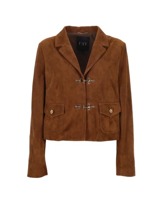 Fay Brown 2 Ganci Toggle-Fastening Flap-Pocket Jacket