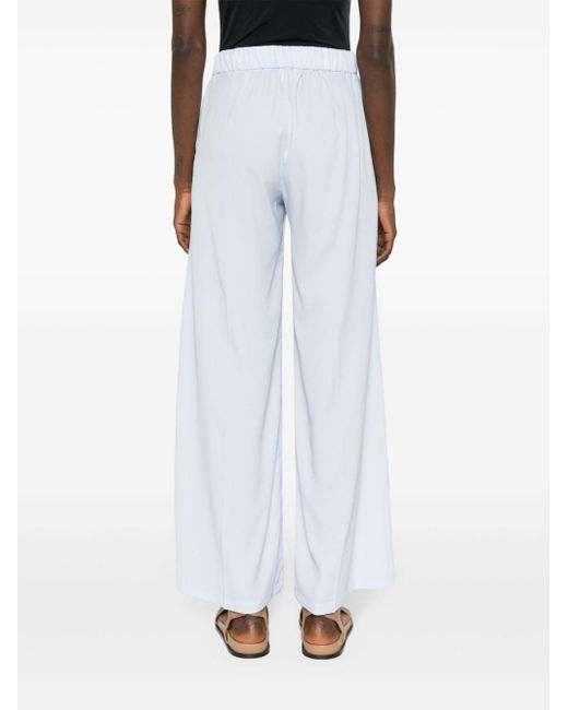 P.A.R.O.S.H. White Elasticated-waistband Trousers