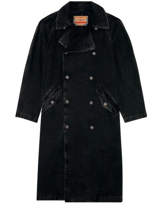 メンズ DIESEL D-delirious-d デニムコート Black