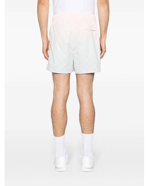 Casablancabrand White Perforated-monogram Gradient Shorts for men