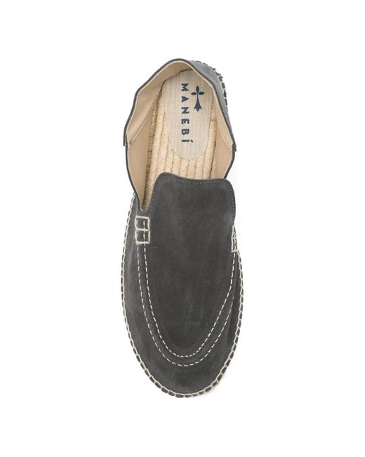 Manebí Gray Contrast-Stitched Espadrilles for men