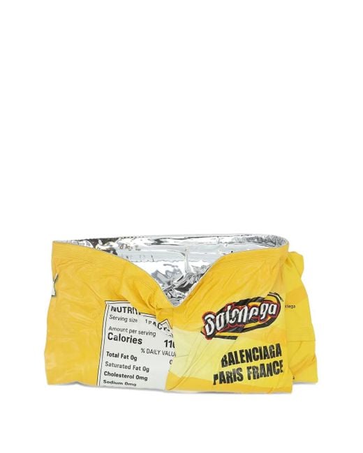 Balenciaga Yellow Chips Clutch Bag