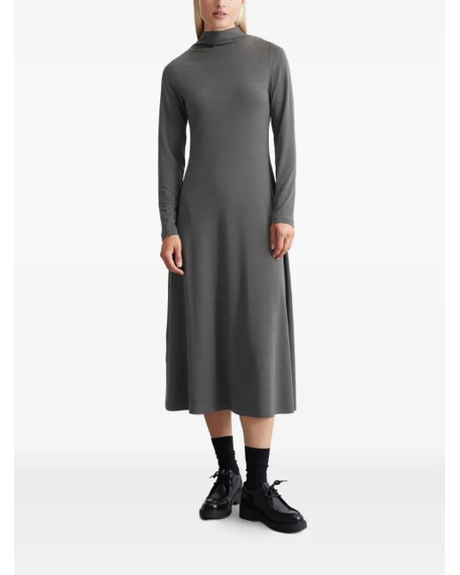 Marc O' Polo Gray Langärmeliges Kleid Mit Stehkragen