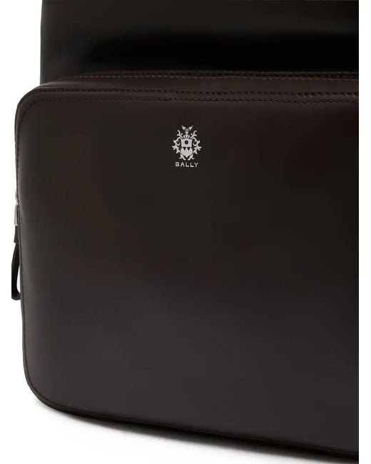 Bally Black Ray Leather Backpack for men