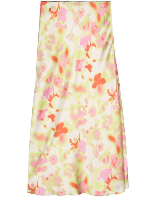 HUGO White Ramitana Midi Skirt