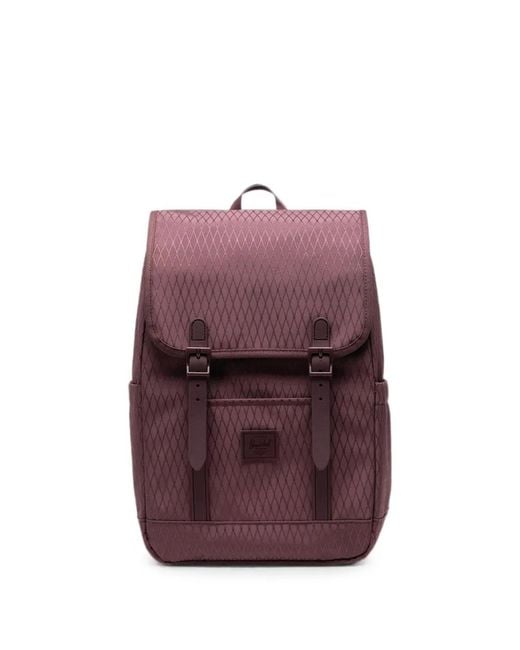 Herschel Supply Co. Purple Small Retreat Diamond-Quilted 17L Backpack