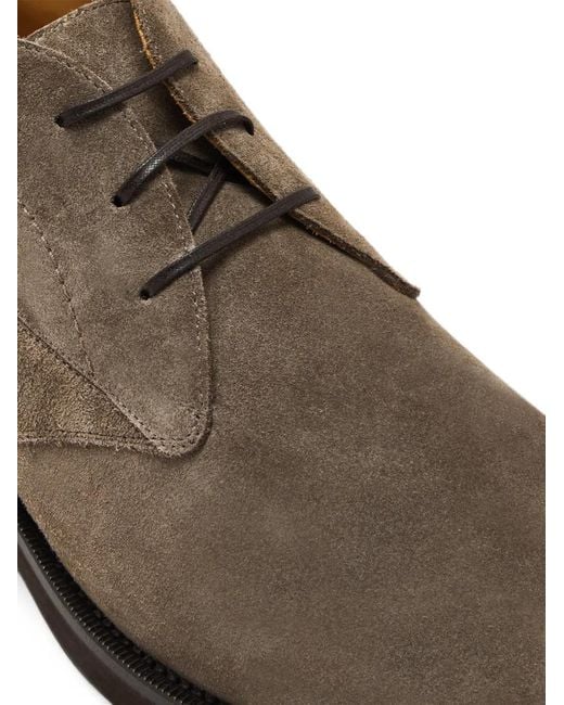 Ferragamo Brown Suede Ankle Boots for men