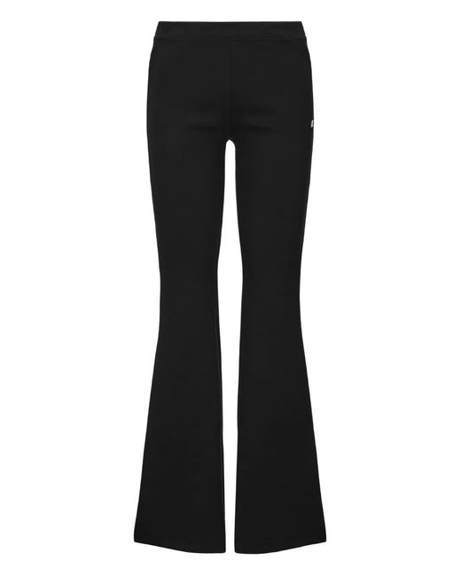 K-Way Black Jenny Logo-Patch Trousers