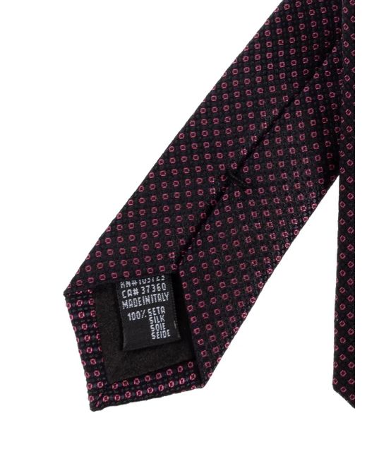 Giorgio Armani Purple Micro-Pattern Silk Tie for men