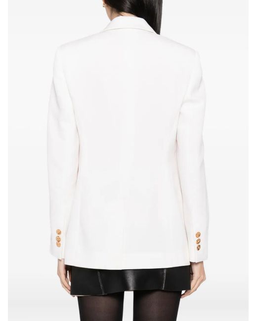 Versace Blazer Met Enkele Rij Knopen in het White