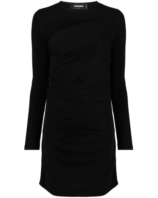 DSquared² Black Long-Sleeved Mini Dress